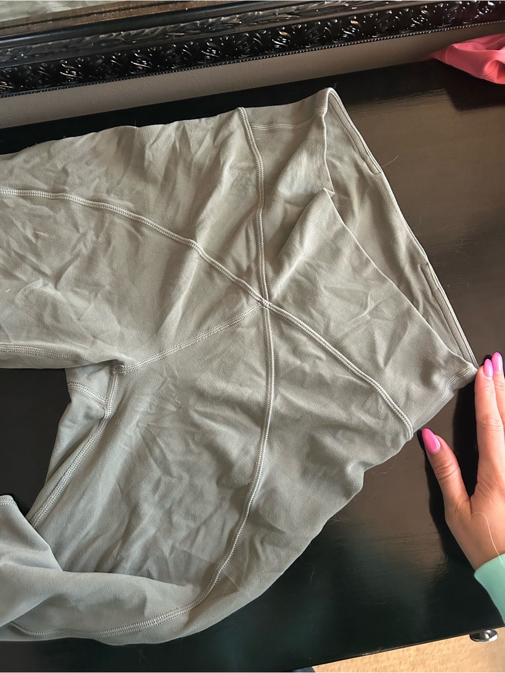 lululemon athletica Olive Green capri leggings - Picture 2 of 4